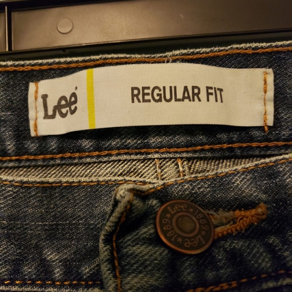 Men's Lee Regular Fit Straight Leg Jeans 40x32 - Picture 3 of 6